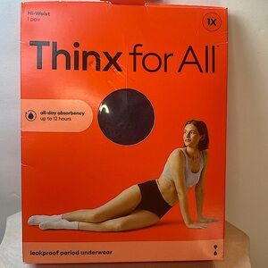 NEW THINX FOR ALL LEAK PROOF PERIOD UNDERWEAR SIZE 1X BLACK